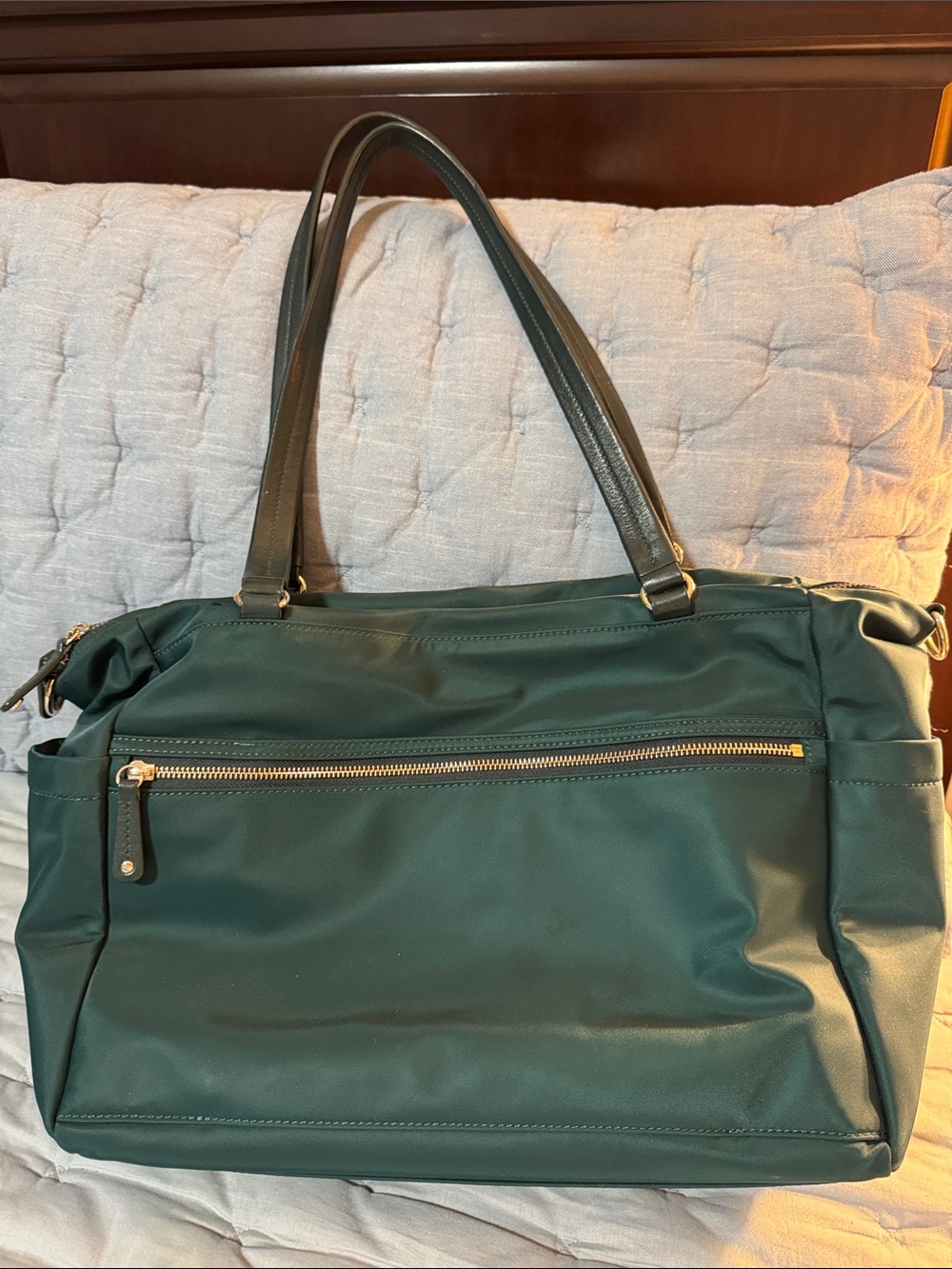 MZ Wallace Tribeca Traveler Tote in Green - Picture 2 of 10